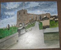 Modernised From Old Town Photo - St Marys Graveyard - Acrylic
